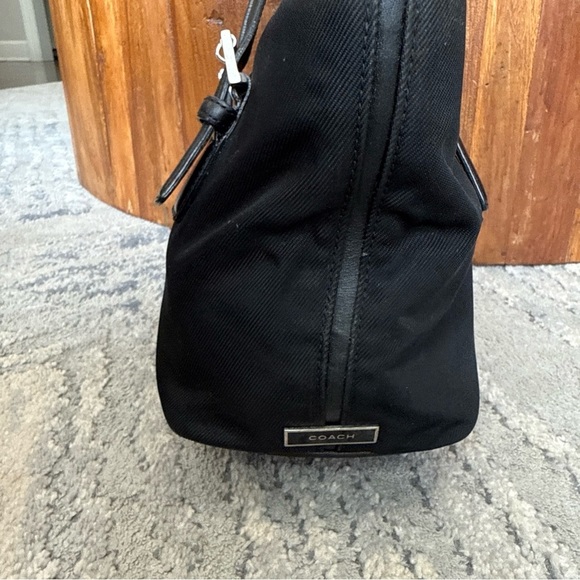 COACH Black Nylon Leather Vintage Tote Purse Hand Bag Purse Small 7447 F - Picture 5 of 12